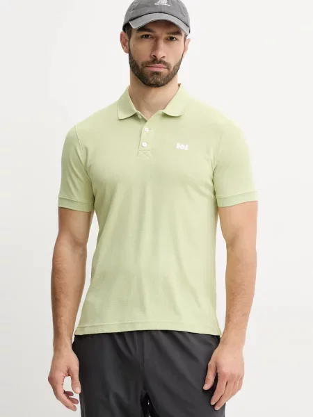 Тениска с яка Helly Hansen с апликация жълто