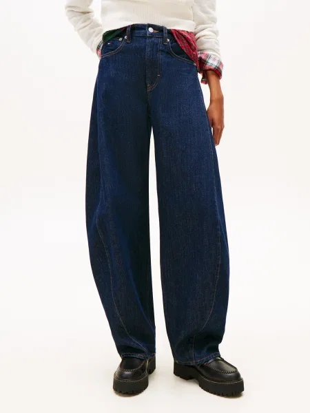 Tommy Jeans Džínsy Ella Tmavomodrá Barrel Fit