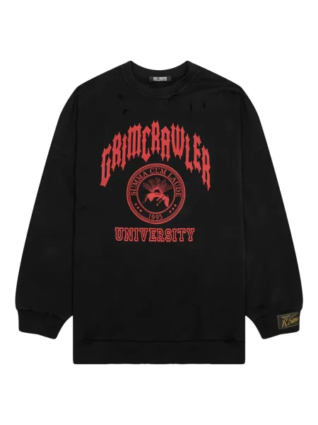 Hanorac Raf Simons cu decolteu rotund negru