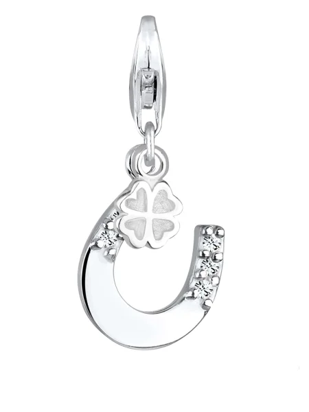 ELLI Obesek / transparentna srebrna