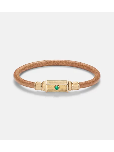 Usnjena zapestnica Marie Lichtenberg zlata