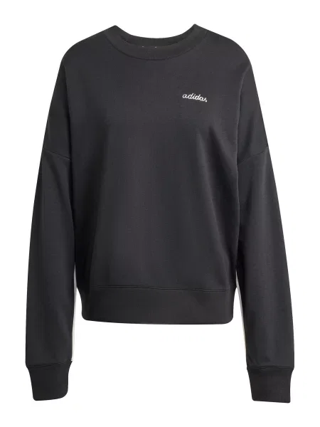 ADIDAS SPORTSWEAR Αθλητική μπλούζα φούτερ Seasonal Essentials Colorpop Sweatshirt with Embroidered μαύρο λευκό