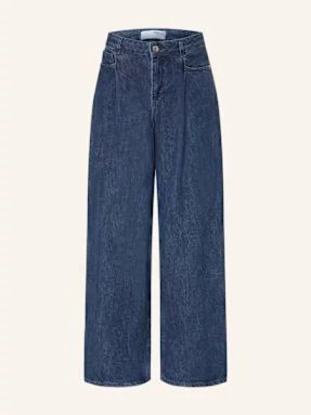 Selected Femme Jeansy Wide Leg blau niebieskie