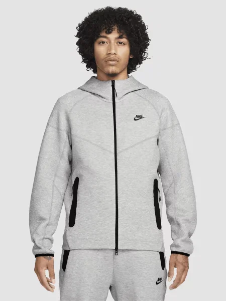 Кофта NIKE Tech Fleece Windrunner бавовна/поліестер сірий