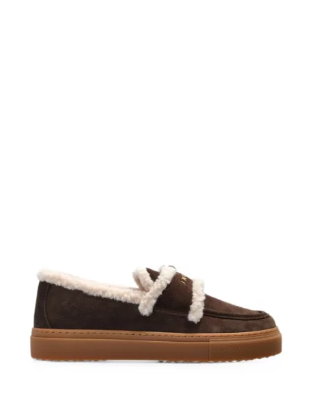 Pantofi loafer Inuikii din piele de oaie maro