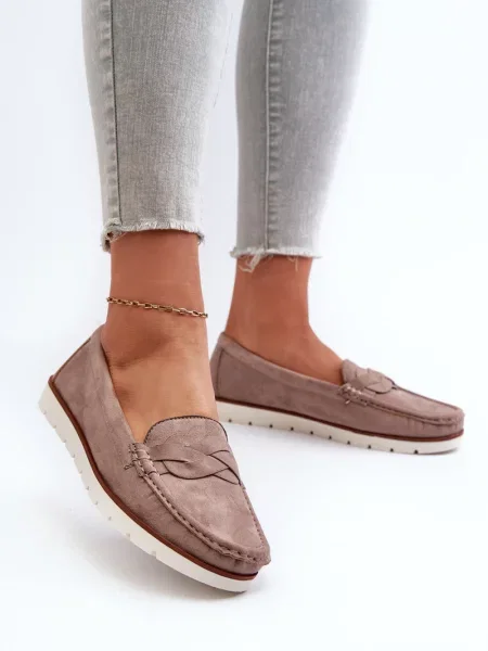 Semišové mokasíny Evento béžové