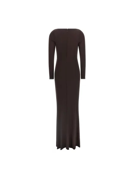 Sukienka midi Elisabetta Franchi brązowa