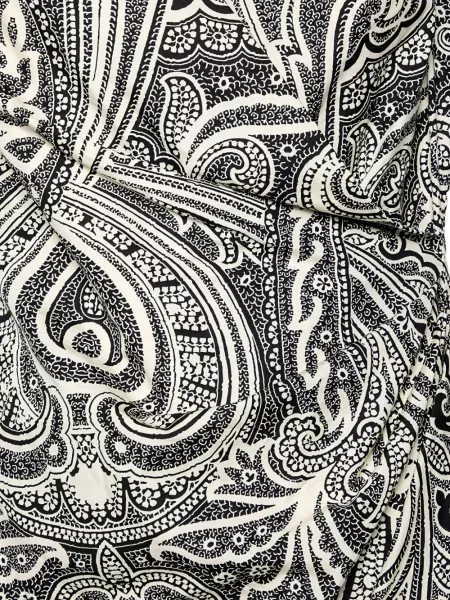 Rochie Max Mara cu imagine cu model paisley drapată negru