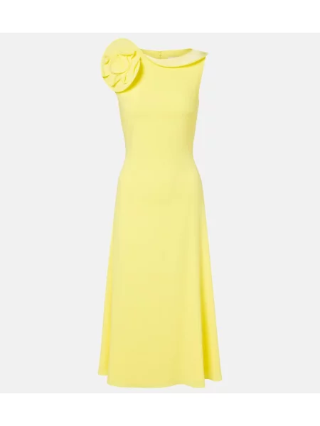 Rochie de cocktail Roland Mouret cu model floral galben
