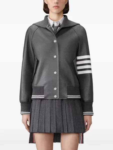Geanta de piele Thom Browne gri