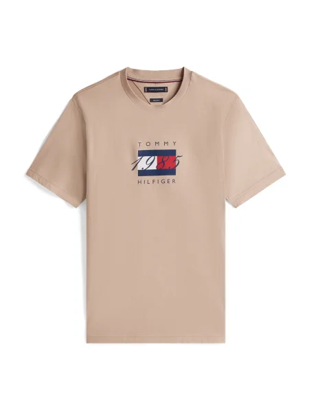Tommy Hilfiger Tricou Linear Flag bej