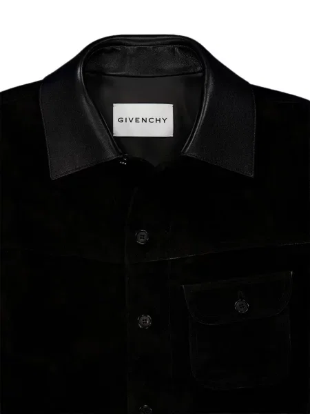 Geacă Givenchy din piele de căprioară negru