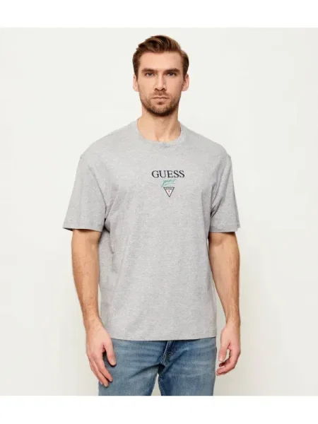 Guess Jeans Tricou BAKER | Oversize fit gri