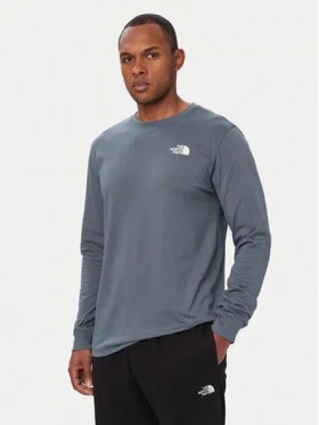 The North Face Majica z dolgimi rokavi Evolution Box Nse siva