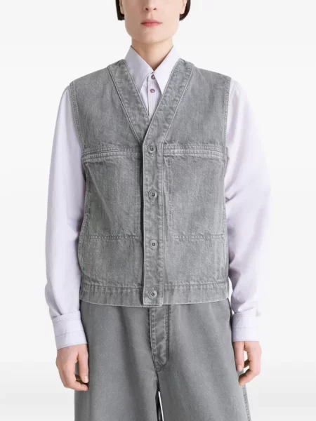 Vestă denim Lemaire gri