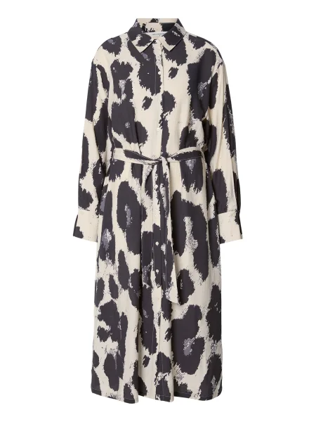 MSCH COPENHAGEN Dolga srajca Karalie Jusia rjava / brokat črna