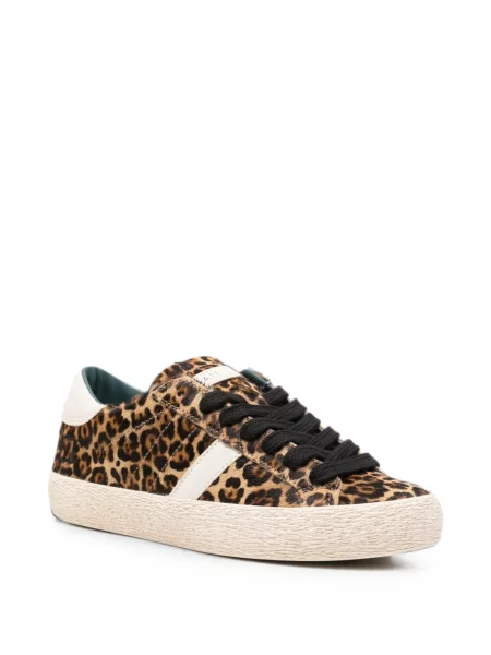Sneakerși D.a.t.e. cu imagine cu model leopard maro