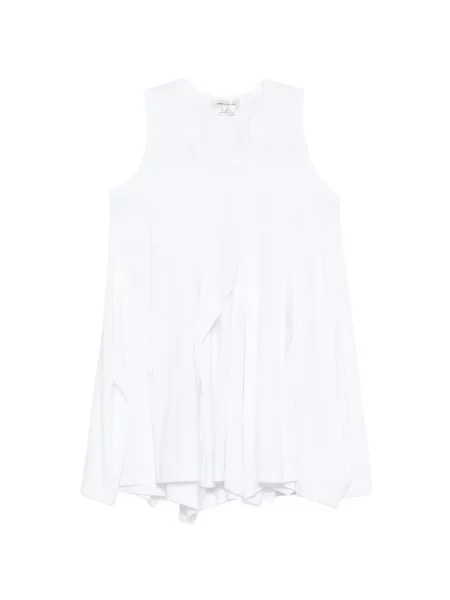 Tricou Comme Des Garçons asimetric drapate alb