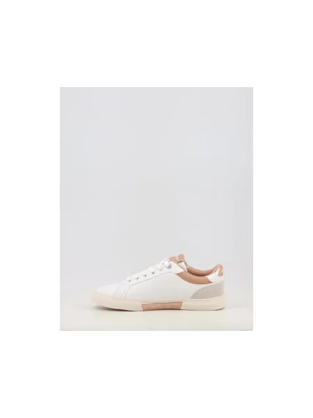 Boty Pepe Jeans Kenton Court golden ochre brown bílé