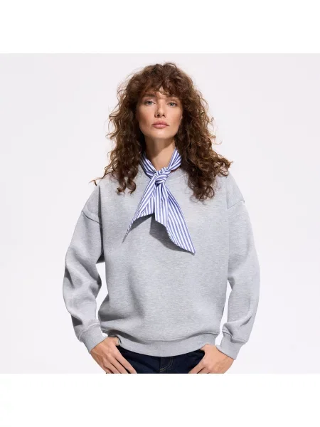 Reserved LADIES` JOGGING TOP & SCARF világos szürke
