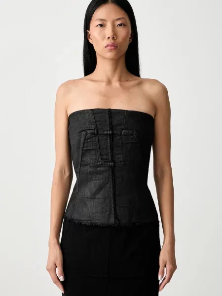 Rick Owens DRKSHDW Splintered Bustier bluză cu corset pentru femei cu simplă