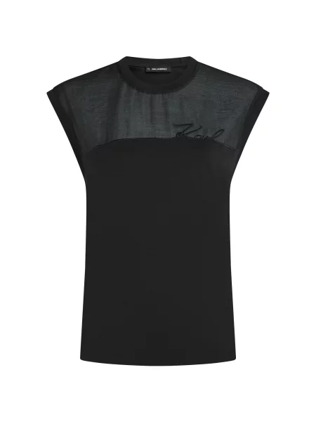 Karl Lagerfeld Tricou Signature negru