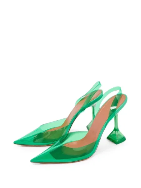 Pantofi cu toc Amina Muaddi verde