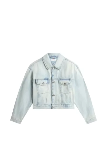 Geacă de blugi Tommy Hilfiger cu broderie albastru