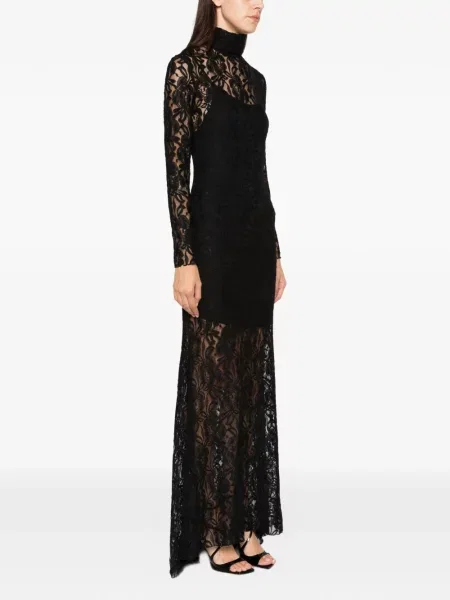 Rochie maxi Alessandro Legora din dantelă negru