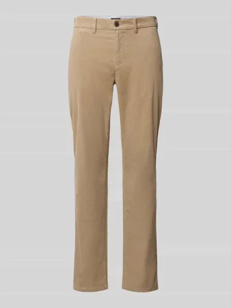 Spodnie sztruksowe o kroju slim fit z kieszenią z tyłu Mcneal beżowe
