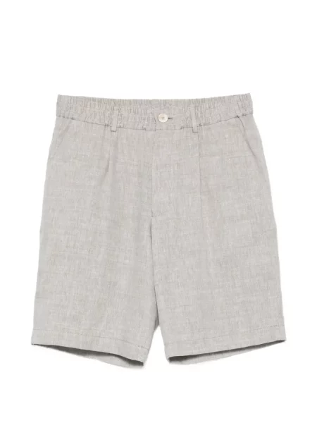 Pantaloni scurți Brunello Cucinelli cu model herringbone gri
