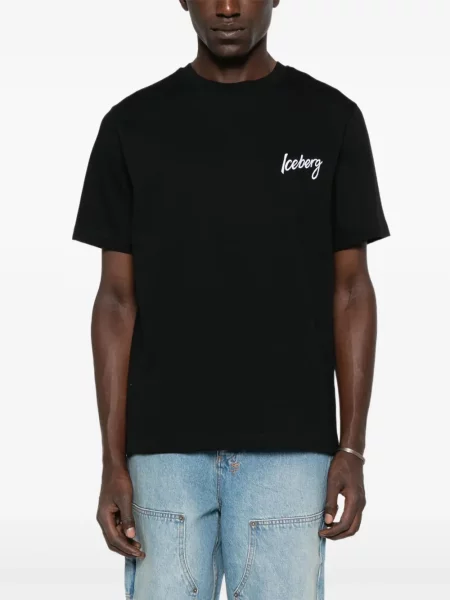Tričko Iceberg s kulatým výstřihem černé