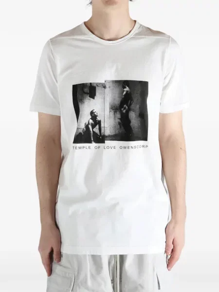 Grafic tricou Rick Owens Drkshdw alb