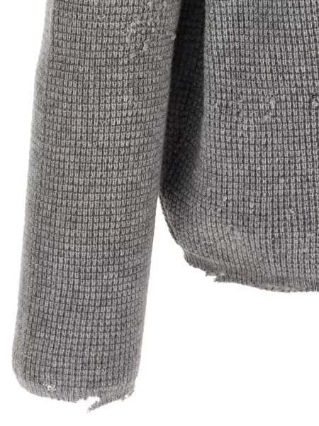 Pulover Second/layer zdrențuiți gri