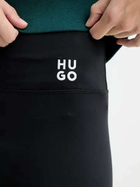 Однотонные леггинсы Hugo черные