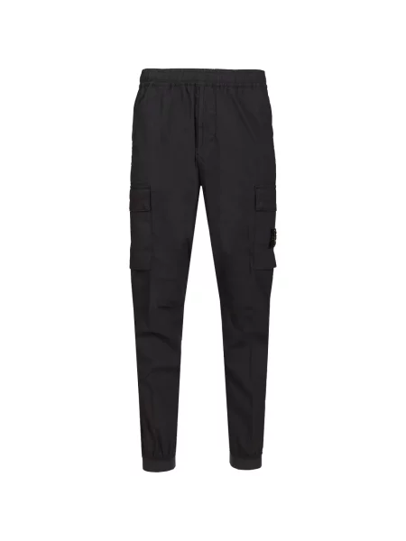 Pantaloni cargo Stone Island cu strasuri negru