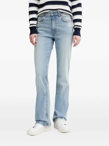 Jeansy Benetton z autografem niebieskie