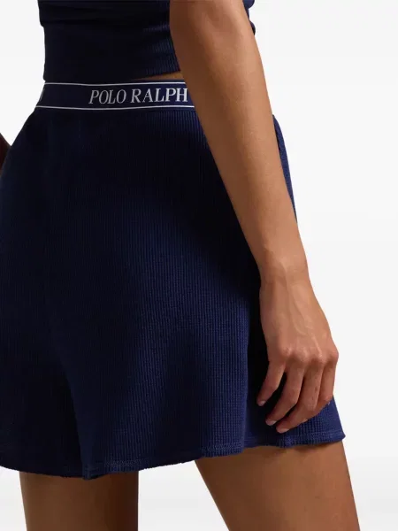 Chiloți Polo Ralph Lauren din țesătură twill cu autograf cu glugă albastru