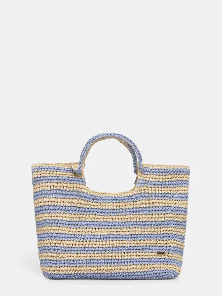 Pletená klasická pletená shopper kabelka Rip Curl modrá
