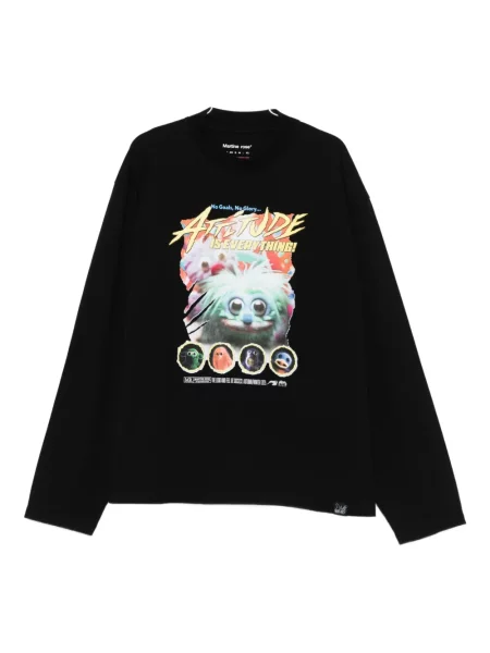 Tricou Martine Rose cu imagine cu decolteu rotund negru