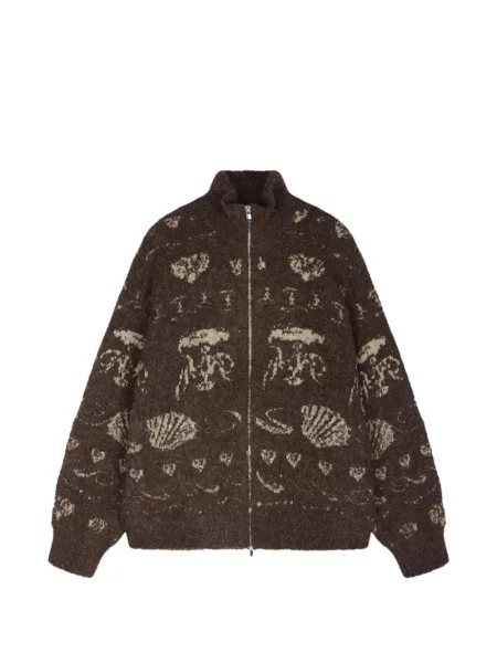 Cardigan Jnby din jacard maro