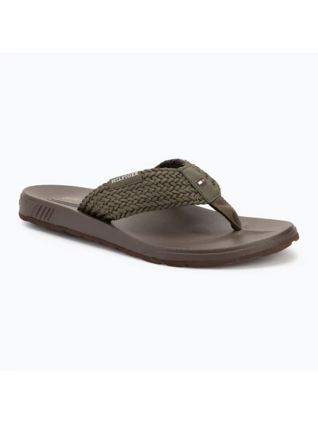 Мъжки джапанки Tommy Hilfiger Molded Web Beach Sandal army green зелено