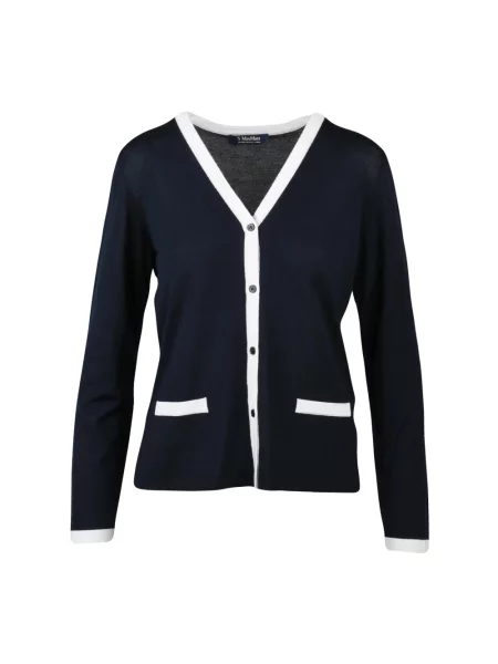 Kardigan Max Mara wełniany niebieski