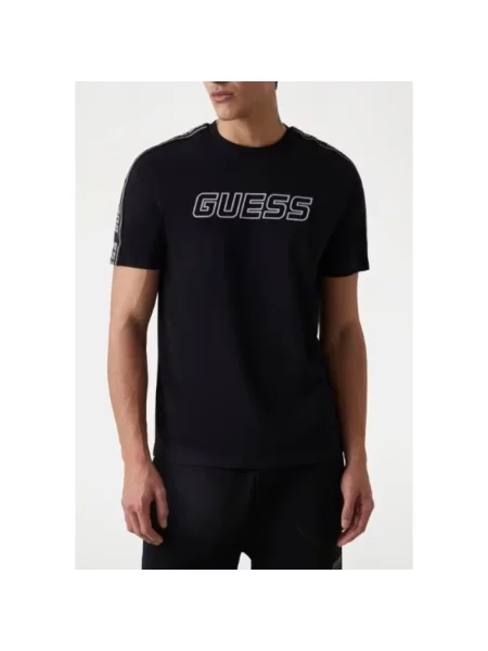 T-shirt z detalem z logo Guess czarna