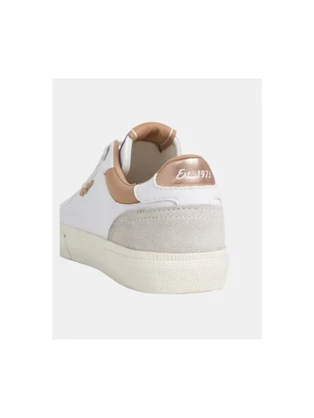 Boty Pepe Jeans Kenton Court golden ochre brown bílé