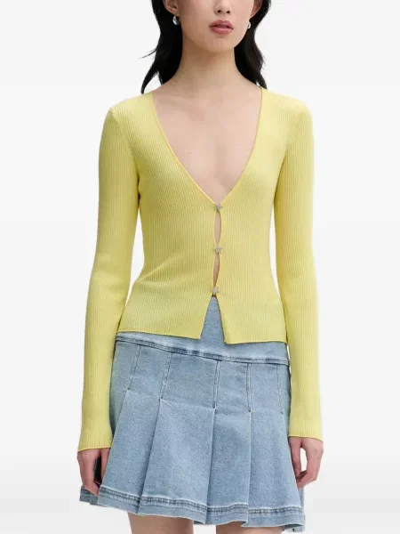 Cardigan From Future tricotate galben