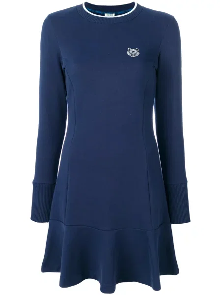 Rochie Kenzo cu dungi de tigru albastru