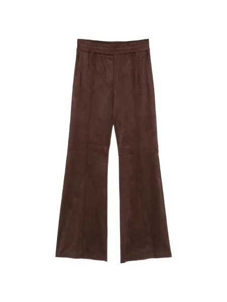 Pantaloni D.exterior evazate maro