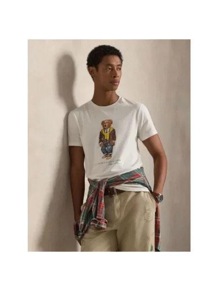 Koszulka Polo Ralph Lauren z nadrukiem biała