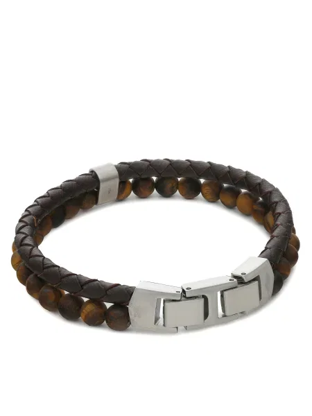 FOSSIL Náramok karamelová / čokoládová hnedá